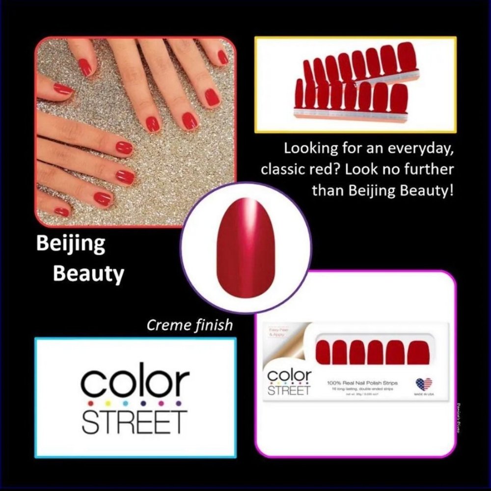 Color Street, Beijing Beauty, classic red nail - Hard to find color~